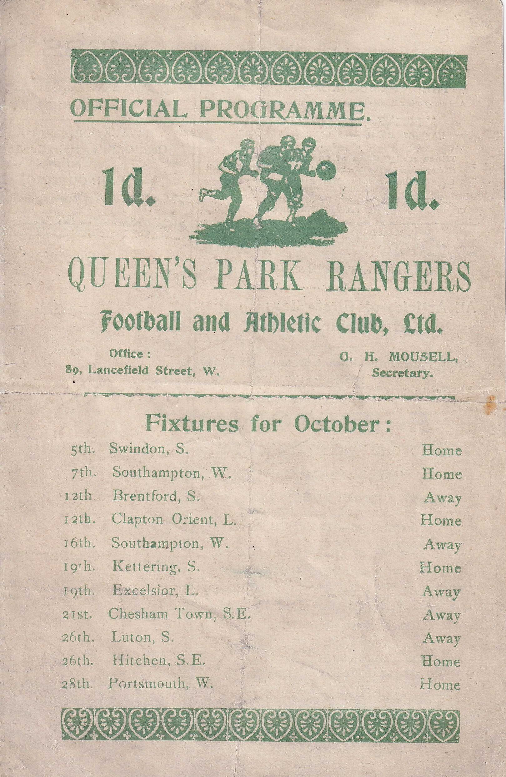 QPR Home 1922
